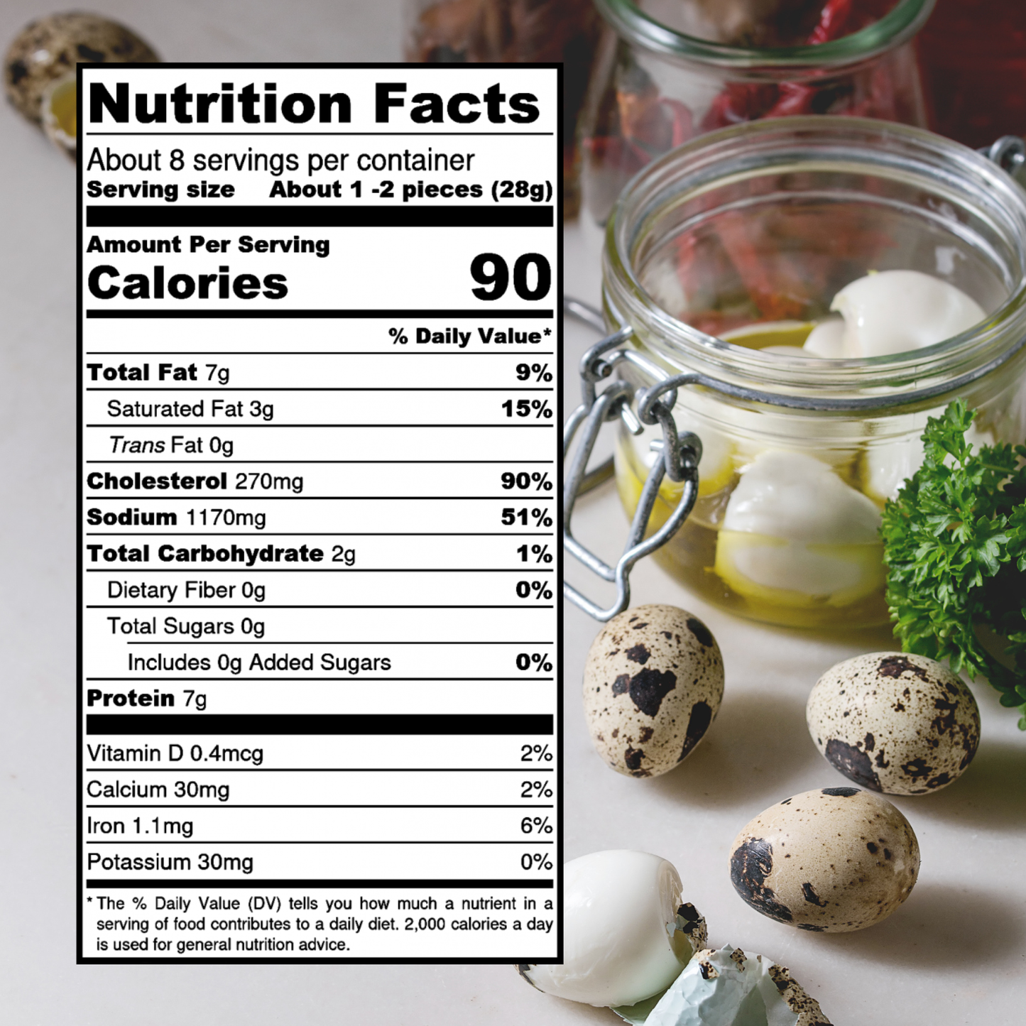 Mild Pickled Quail Eggs