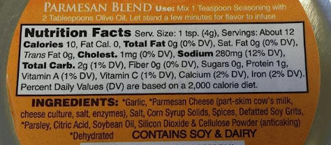 Dean Jacobs Parmesan Bread Dipping Tin - 1.75 oz.