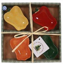 Small Bell Pepper Dipping Bowls - Set of 4