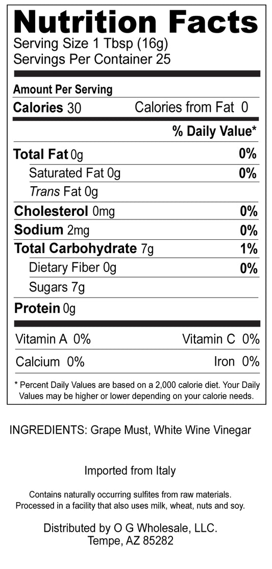 White 12 Year Balsamic 375mL