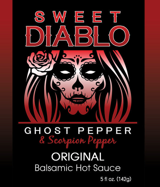 Sweet Diablo ORIGINAL Ghost Pepper with Scorpion Pepper Balsamic Hot Sauce
