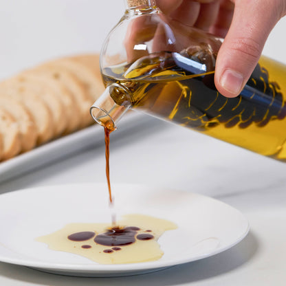 Napa Hand-Blown Glass 2-in-1 Oil & Vinegar Cruet w/ Corks