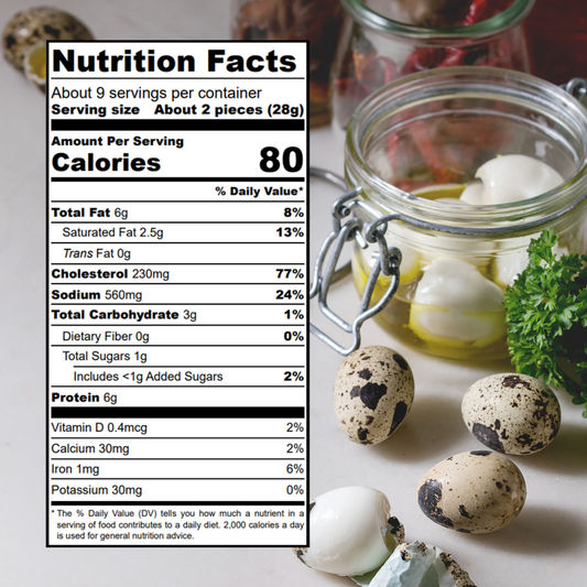 Sriracha Pickled Quail Eggs