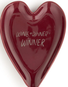 Wine + Dinner Heart Spoon Rest
