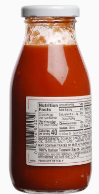 Mantova Tomato Basil Sauce, 8.8 oz.