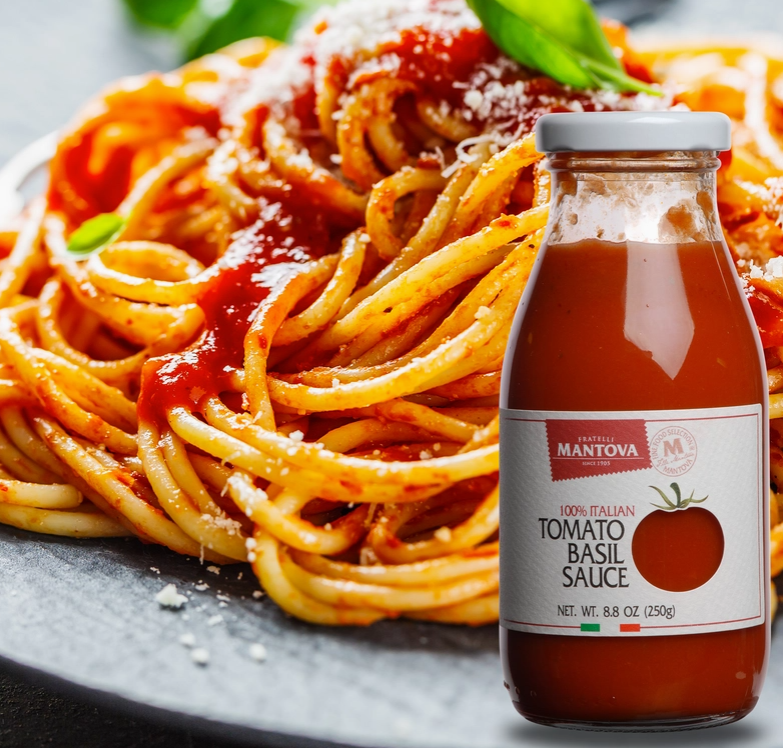 Mantova Tomato Basil Sauce, 8.8 oz.