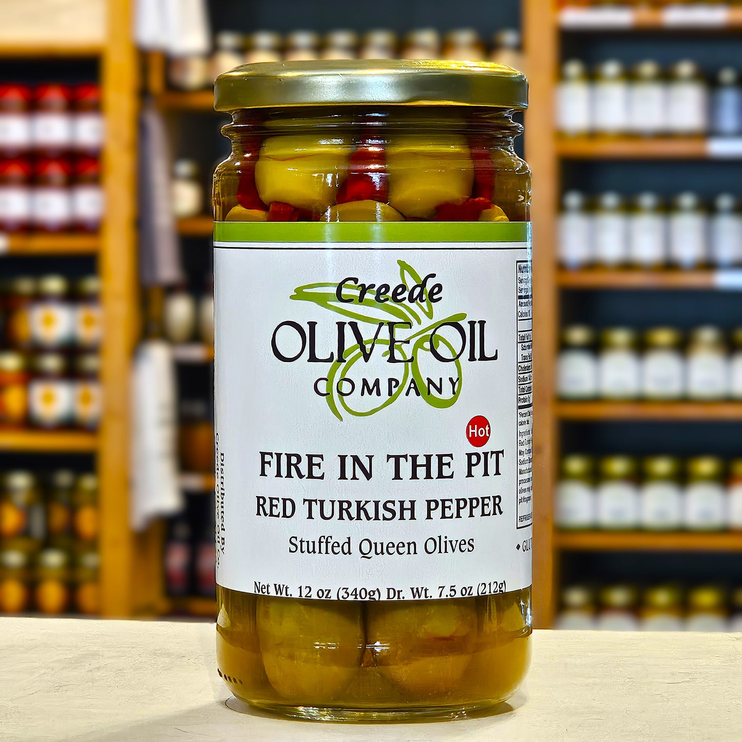 Fire in the Pit Stuffed Olives