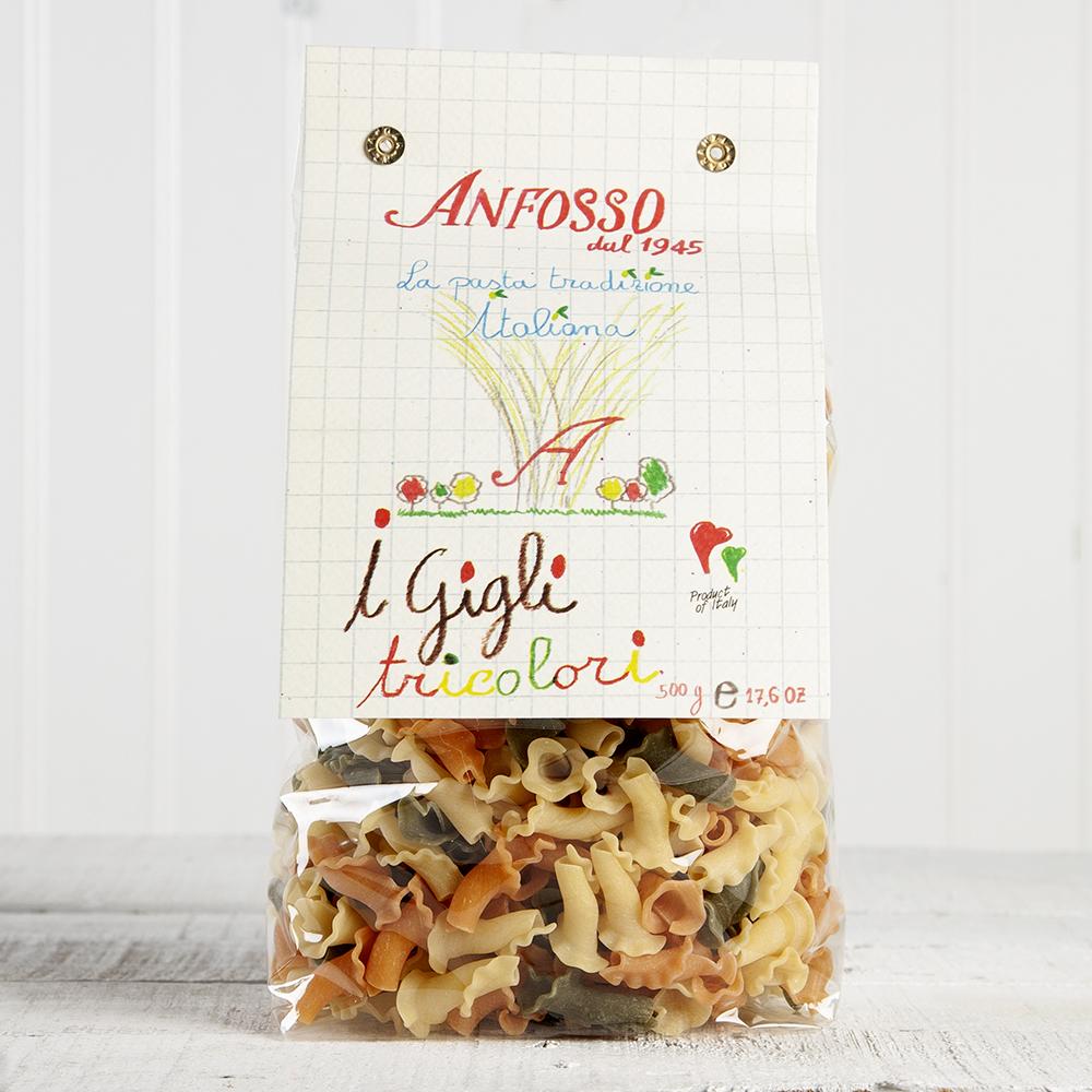 Anfosso Dry Pasta: Tricolor Gigli 500gr