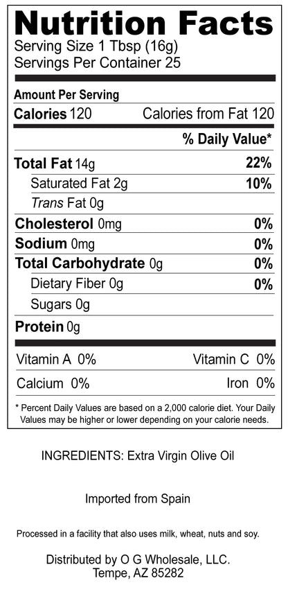 Spanish Picual Extra Virgin Olive Oil 375mL