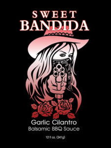Sweet Bandida Balsamic BBQ Sauce - GARLIC CILANTRO 12 oz.