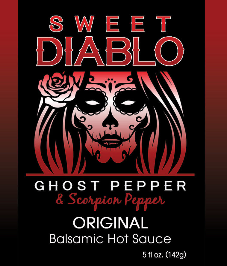 Sweet Diablo ORIGINAL Ghost Pepper with Scorpion Pepper Balsamic Hot Sauce