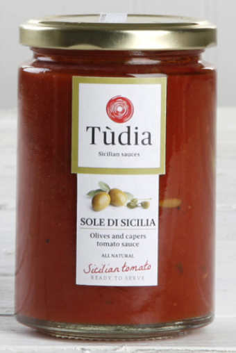 Tudia Olives & Capers Tomato Sauce 12.34oz