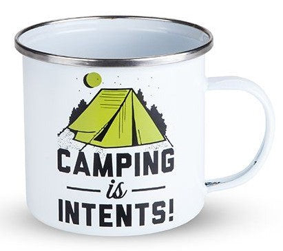 Camping is Intents Enamel Mug